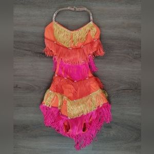 Girls solo costume with fringe.